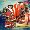 Personalized Name Cleveland Browns NFL Flower Pineapple Summer Football Hawaiian Shirt