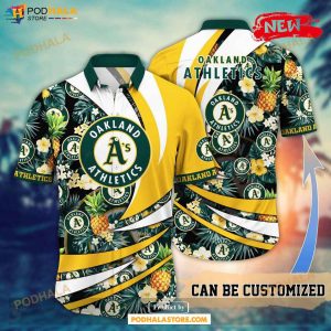 Personalized Oakland Athletics MLB Flower Pineapple Summer Baseball Hawaiian Shirt