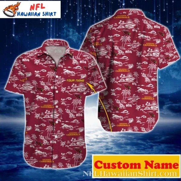 Personalized Red Palms Arizona Cardinals Hawaiian Shirt