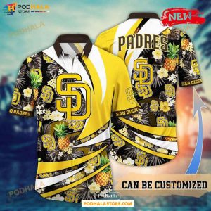 Personalized San Diego Padres MLB Flower Pineapple Summer Baseball Hawaiian Shirt