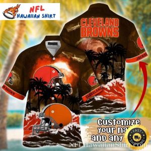 Personalized Sundown Palms Cleveland Browns Hawaiian Shirt