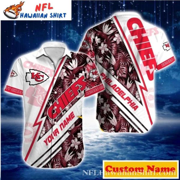 Personalized Tropical Flower Kansas City Chiefs Mens Aloha Hawaiian Shirt