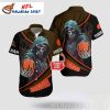 Phantom Quarterback – Personalized Cleveland Browns Skull Hawaiian Shirt