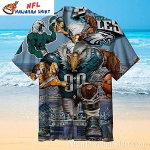 Philadelphia Eagles Majestic Mascot Beachfront Hawaiian Shirt