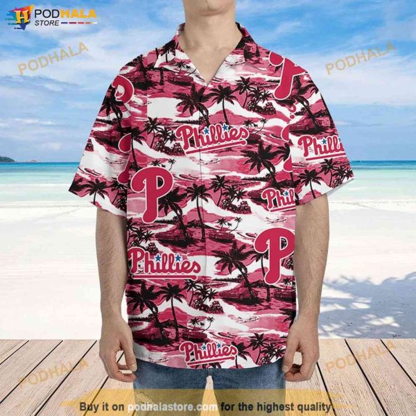 Philadelphia Phillies Hawaiian Shirt 3D Sea Island Pattern