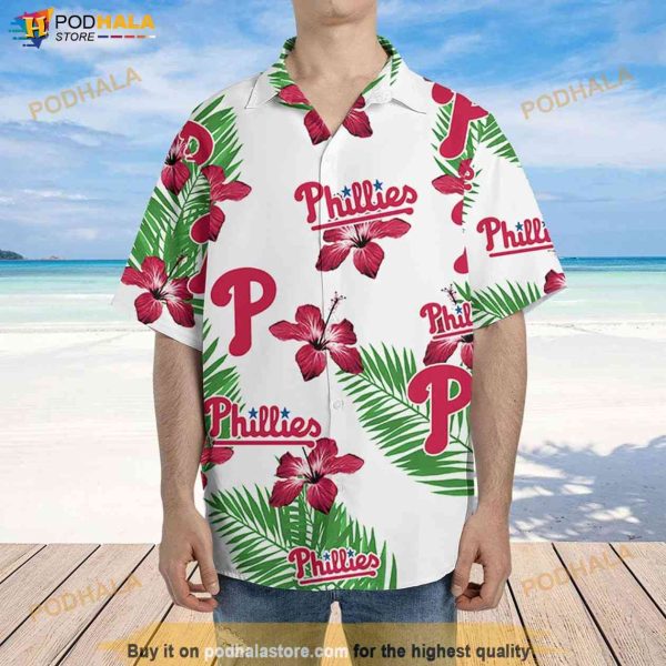 Philadelphia Phillies MLB Hawaiian Shirt Hibiscus Flower Pattern