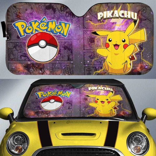 Pikachu Car Sunshade Custom Anime Galaxy Manga Style