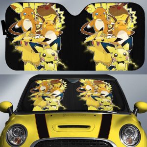 Pikachu Car Sunshade Custom Car Accessories For Fans