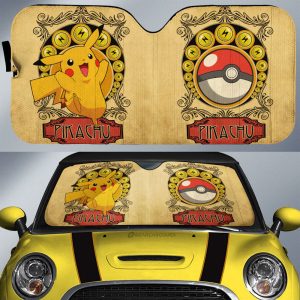 Pikachu Car Sunshade Custom Car Interior Accessories