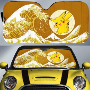 Pikachu Car Sunshade Custom Pokemon Car Accessories