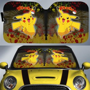 Pikachu Car Sunshade Custom Tie Dye Style Car Accessories