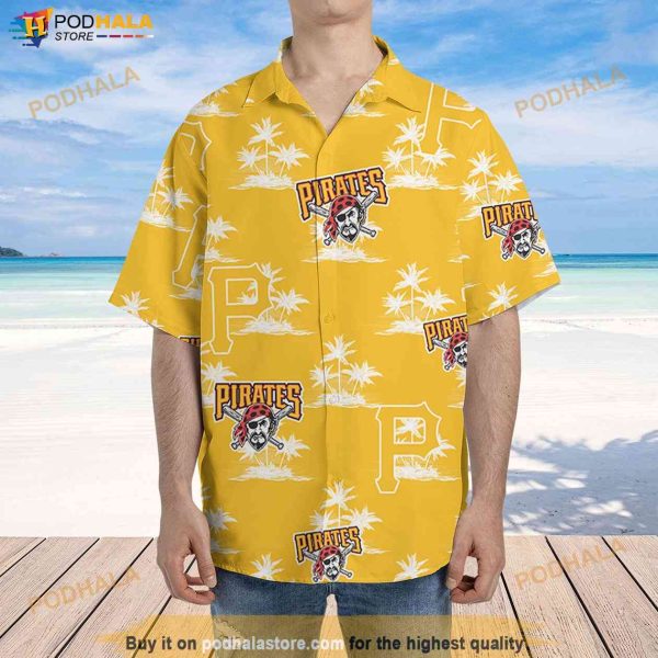 Pittsburgh Pirates Hawaiian Shirt Coconut Island Pattern