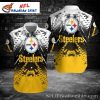 Pittsburgh Steelers City Skyline – Yellow Gradient Aloha Shirt