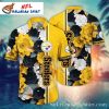 Pittsburgh Steelers Contrast Floral Emblem Hawaiian Shirt