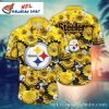 Pittsburgh Steelers Luau – Festive Floral Print Hawaiian Shirt