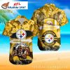 Pittsburgh Steelers Tropical Defender Custom Name Hawaiian Shirt