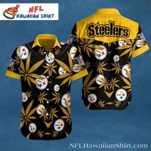 Pittsburgh Steelers Tropical Nights – Floral And Logo Hawaiian Shirt