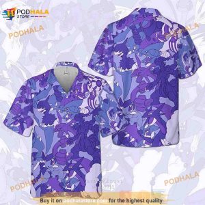 Pokemon Electric Dragon Type Funny 3D Hawaiian Shirt