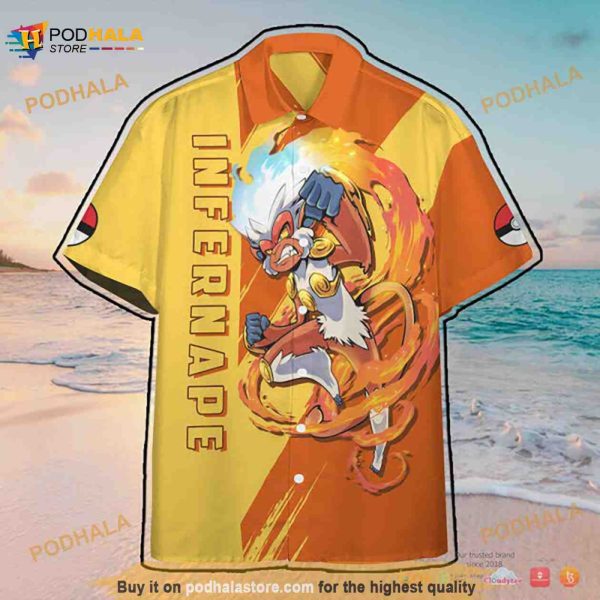 Pokemon Infernape Funny 3D Hawaiian Shirt