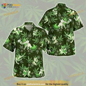 Pokemon Sprigatito Funny 3D Hawaiian Shirt