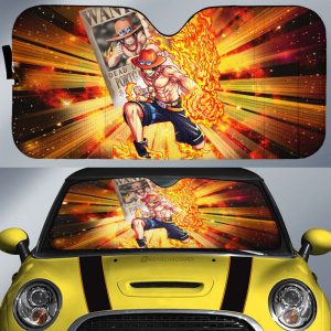 Portgas D Ace Car Sunshade Custom Car Interior Accessories