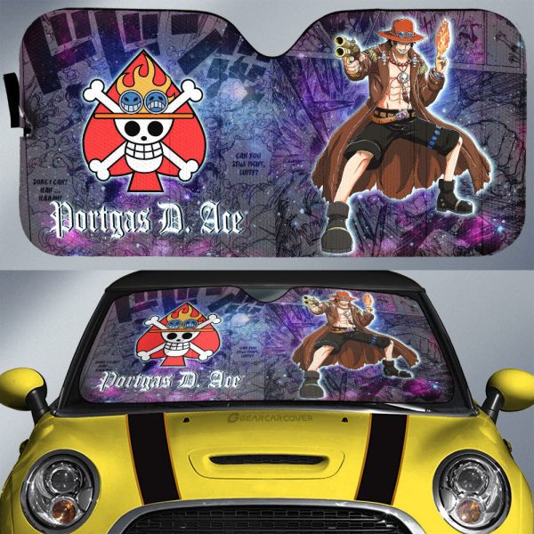 Portgas D. Ace Car Sunshade Custom Car Accessories Manga Galaxy Style