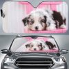 Puppy Australian Shepherd Car Sunshade Custom Car Accessories