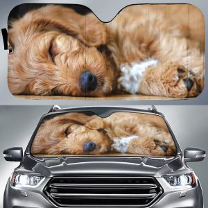 Puppy Labradoodle Car Sunshade Custom Car Accessories