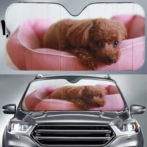 Puppy Poodle Car Sunshade Custom Car Accessories