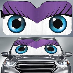 Purple Cute Car Eyes Sun Shade Custom Car Accessories