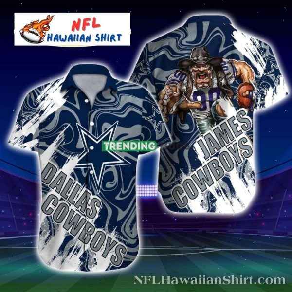 Quarterback Huddle Dallas Cowboys Tropical Hawaiian Shirt