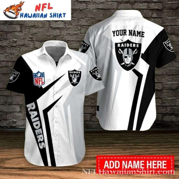 Raiders Executive Stripe Personalized Hawaiian Shirt