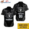 Raiders Midnight Gridiron Personalized Tropical Shirt