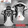 Raiders Monochrome Classic Customizable Hawaiian Shirt