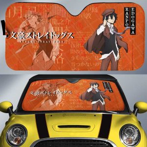 Ranpo Edogawa Car Sunshade Custom Bungou Stray Dogs Anime Car Interior Accessories