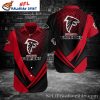 Red And Black Rush Atlanta Falcons Tropical Hawaiian Shirt For Men