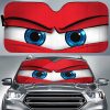 Red Angry Car Eyes Sun Shade Custom Funny Car Accessories