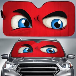 Red Challenging Car Eyes Sun Shade Custom Funny Car Accessories