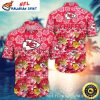 Red Floral Touchdown – Kansas City Chiefs Men’s Hawaiian Shirt