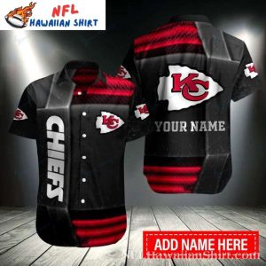 Red Horizon Chiefs Stripe Custom Name Hawaiian Shirt