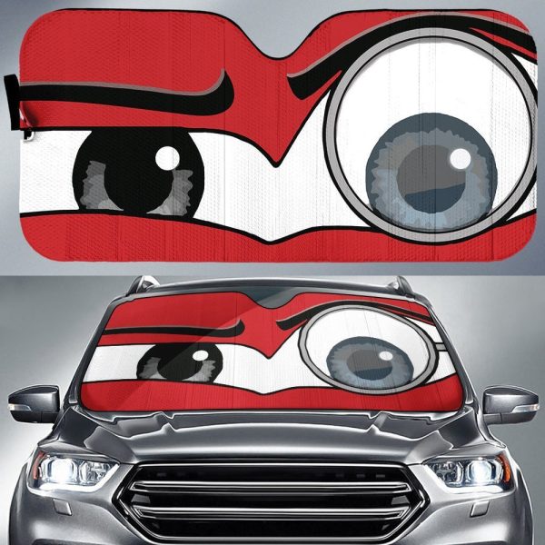 Red Monocle Car Eyes Sun Shade Custom Car Accessories