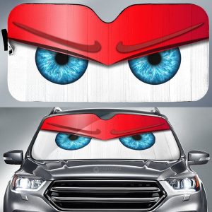 Red Unwelcome Car Eyes Sun Shade Custom Car Accessories