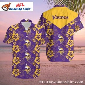 Regal Purple Minnesota Vikings Floral Hawaiian Shirt