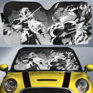 Rengoku Car Sunshade Custom Kimetsu No Yaiba Manga Car Accessories