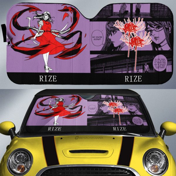 Rize Kamishiro Car Sunshade Custom Tokyo Ghoul Anime Car Interior Accessories