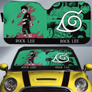 Rock Lee Car Sunshade Custom Anime Car Accessories Manga Color Style