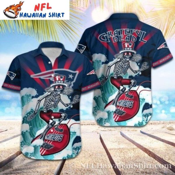 Rock ‘n’ Roll Patriots Hawaiian Shirt – Grateful Dead Skull And Guitar Tribute