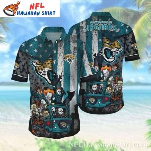 Rockstar Jaguars Band Halloween Jacksonville Jaguars Themed Hawaiian Shirt