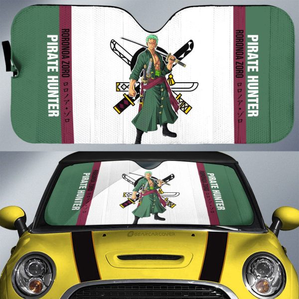 Roronoa Zoro Car Sunshade Custom One Piece Anime Car Accessories For Fans