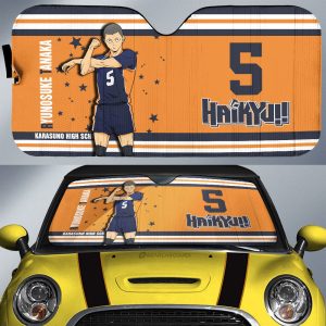 Ryunosuke Tanaka Car Sunshade Custom Haikyuu Anime Car Accessories